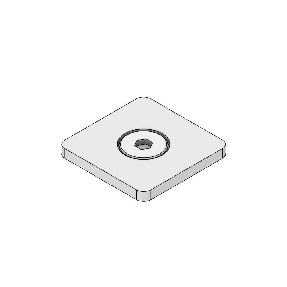 60-200-5 MODULAR SOLUTIONS ALUMINUM END CAP<BR>30MM X 30MM